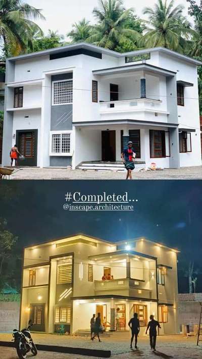 Completed residential project at Vettichira #exterior_Work #architecturedesigns #HouseConstruction