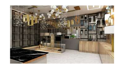 3d design 
lights showroom design