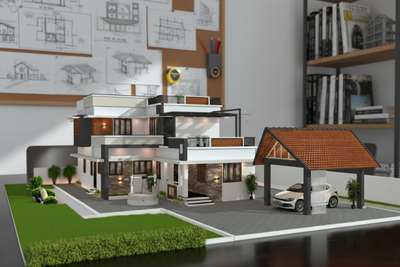 Discover the epitome of modern living with this stunning two-story contemporary house design. The sleek, multi-level structure features clean lines.

Highlights:-

* Contemporary Flat-Roof Design with balconies/terraces.

* Elegant carport featuring a traditional tiled roof, perfectly blending modern convenience with a touch of classic charm.

* Well-defined landscaping and a meticulously planned exterior space.

* Designer-grade finishes evident in the stonework and balcony railings.

* Beyond the stunning facade lies an interior that embodies true luxury. 

* Designer finishes, wide-open layouts, modern kitchen, and spa-quality baths. 

* Every detail is curated for a high-end, contemporary lifestyle. #Houseconstructionpalakkad  #ContemporaryHouse #engineersinpalakkad #luxuryhouse