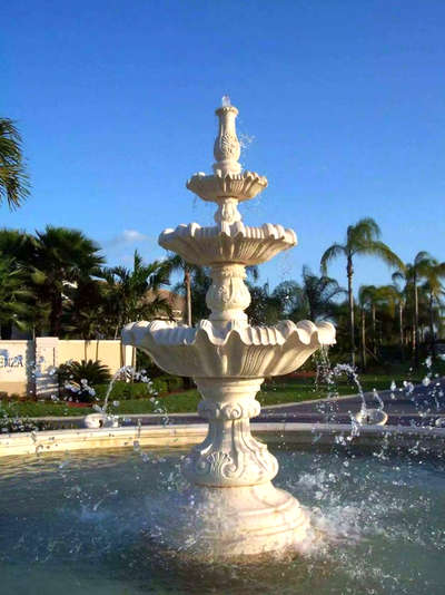 white marble fountain#garden#outdoor#