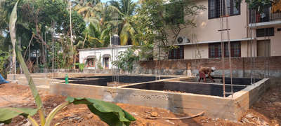 Damp proofing course on progress at Trivandrum Kamaleswaram project Total 2250 Sqft
