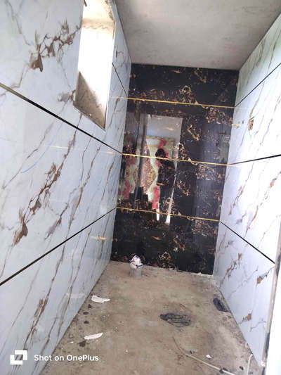 #washroom tile with brass 
 #wall tiles