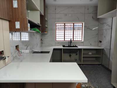 modular kitchen work #KitchenCabinet #nanowhite #ModularKitchen #WallDesigns #nanowhite #kichan