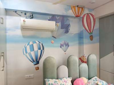 Kids Room Customised wallpaper 
 #WallDecors  #customized_wallpaper  #wallpaperrolles  #TexturePainting  #WallDesigns  #3DWallPaper