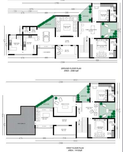 3500 sq ft housing plan.  #courtyardgarden #patioarea