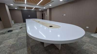 Corian Conference Table - Reserve Bank Kaloor  #corian   #coriansheet #staroncountertop  #staron #hanexkitchentop #lxhausys #himacs #korian #ftenterprises