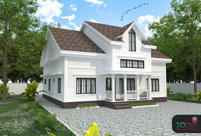 Colonial Style House Design - Single Story💚
.................................................................................
Designed for Mr. Joy, Koratty💚
..........................................
Contact for 3D interior and exterior works💙
PH: +91 8129550663