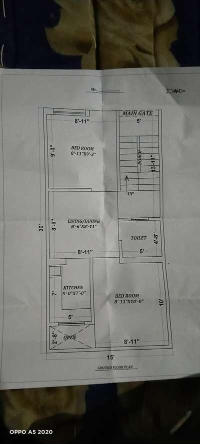 हमारे यहां नक्शा से काम 270 रू फिट छत नाम में होता है