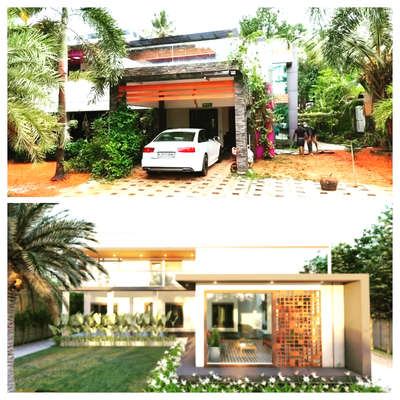 A humble home make over...to a minimalistic one..
Location:Kuttichira,Kollam. #HouseRenovation  #Architectural&Interior #InteriorDesigner #Architect #keralahomedesignz #modernhome #ContemporaryHouse #BestBuildersInKerala