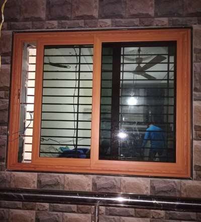 Aluminium domal glass window wooden coating 5mm glass