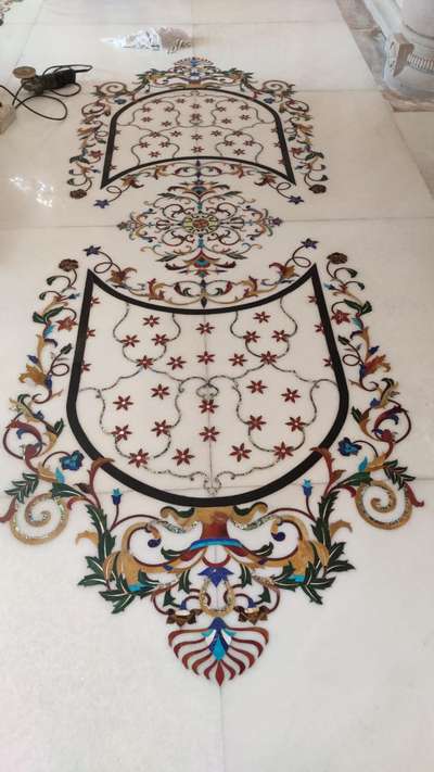 marbel flooring Inlay work with meterial
