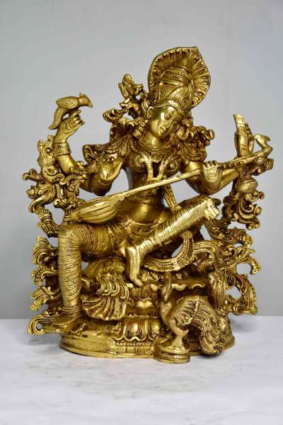 Brass Statue of Maa Saraswati

weight: 14.2 KG 

 #mandir