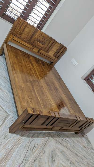 Teak wood queen size bed