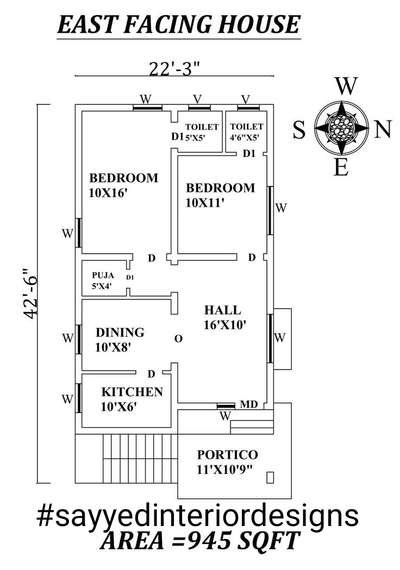 22'-3" X42'-6" तल योजना लेआउट नक्ष//
22'-3" X42'-6" Floor Plan Layout Naksha ₹₹₹ 
 #sayyedinteriordesigner  #sayyedinteriordesigns  #22x42
 #22x42plan  #FloorPlans  #nakshadesign