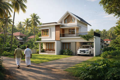 #KeralaStyleHouse #ai #modernhome #keralastyle #exterior_Work #ContemporaryHouse #modernminimalism #FlatRoofHouse #TraditionalHouse #reelsinstagram