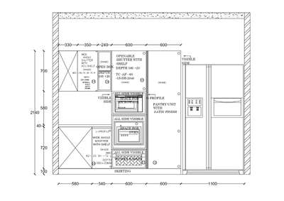 U-shaped kitchen layout #