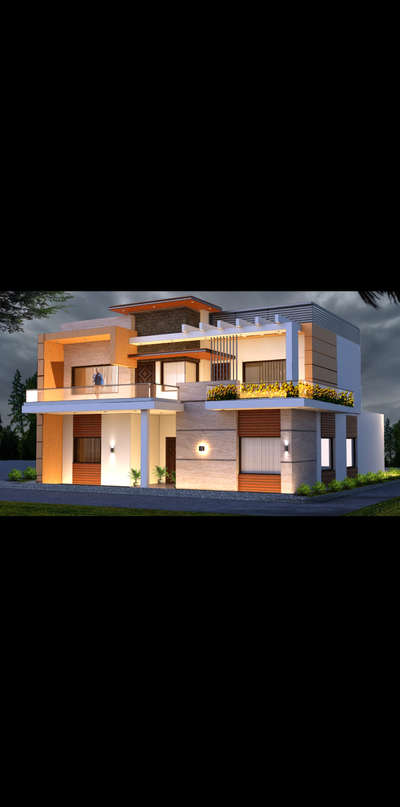 Mr.Gurlal singh ji corner elevation design by Dream rise designer location up side #creative_corner  #HouseConstruction