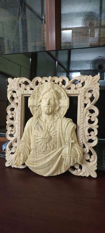 Jesus carved on Teak wood