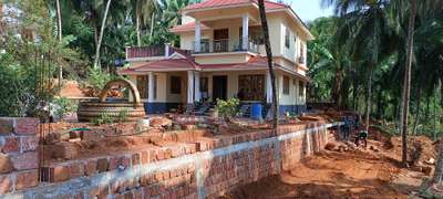 Wall construction with full protection Kanathur,Kasaragod