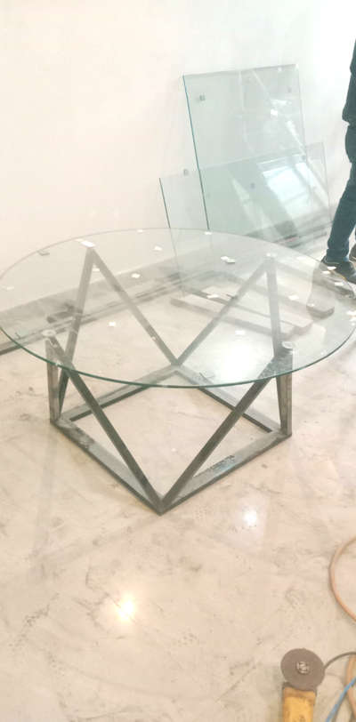 MS & GLASS TABLE