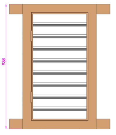 Concrete Single Shutter Windows
