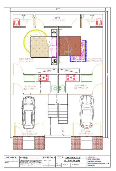 2 brothers sepert portion 27*36 floor plan