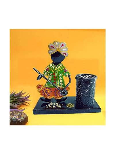 Metal Rajasthani Musician Pen Pencil Stand Holder Decorative Showpiece
#interior #decor #ideas #home #interiordesign #indian #colourful#penholder#metallic #decorshopping