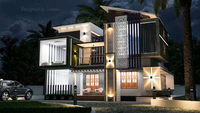 1700 sqft box design  #
ultra modern #3ds max vray rendering # nightmode #nightrender  #exteriordesigns