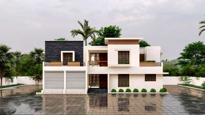 4 bhk 2400 sqft home plan
3d exterior model 
#exterior_Work #ElevationHome #keralahomesdesign #kerala_architecture #3DPlans