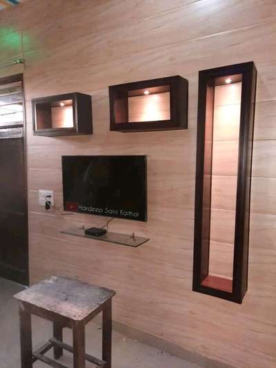 tv cabinet of pvc panels by  #hardeepsainikaithal