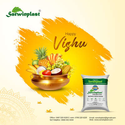 Happy Vishu 


 #Sarwinplast #HDMR#Gypsumplastering#Gypsum#plastering#