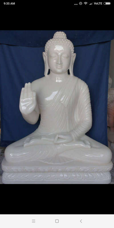 white marble Buddha