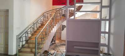 Spiral staircase handrail work in GI pipe