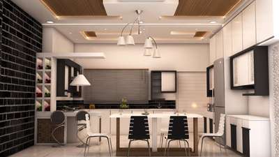 #KitchenInterior  #DiningTableAndChairs  #popceiling  #ModularKitchen