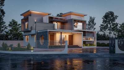 Clients choice was a simple Contemporary House After seeing this he was 1000% satisfied Thanks to our Designing Team😍

Client -Hari
Area -2222sqft
Location -Mavelikara 
 #ContemporaryDesigns #KeralaStyleHouse