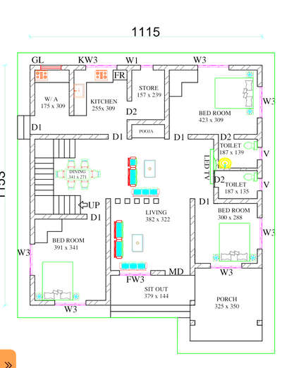 We Build Your Dream
 #Floorplan
 #3Bhk