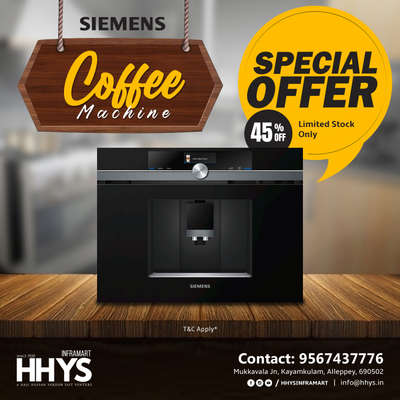 ✅ Limited OFFER !!!

SIEMENS Coffee Machine - Get SIEMENS coffee Machine now, at 45% OFF

Limited Stock Only !!!

*T & C Apply*

Visit our HHYS Inframart showroom in Kayamkulam for more details.

𝖧𝖧𝖸𝖲 𝖨𝗇𝖿𝗋𝖺𝗆𝖺𝗋𝗍
𝖬𝗎𝗄𝗄𝖺𝗏𝖺𝗅𝖺 𝖩𝗇 , 𝖪𝖺𝗒𝖺𝗆𝗄𝗎𝗅𝖺𝗆
𝖠𝗅𝖾𝗉𝗉𝖾𝗒 - 690502

Call us for more Details :
+91 95674 37776.

✉️ info@hhys.in

🌐 https://hhys.in/

✔️ Whatsapp Now : https://wa.me/+919567437776

#hhys #hhysinframart #buildingmaterials #siemens #siemensoffer
