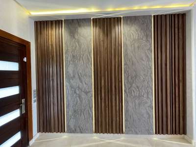 wall design WPC lower combination with laminate