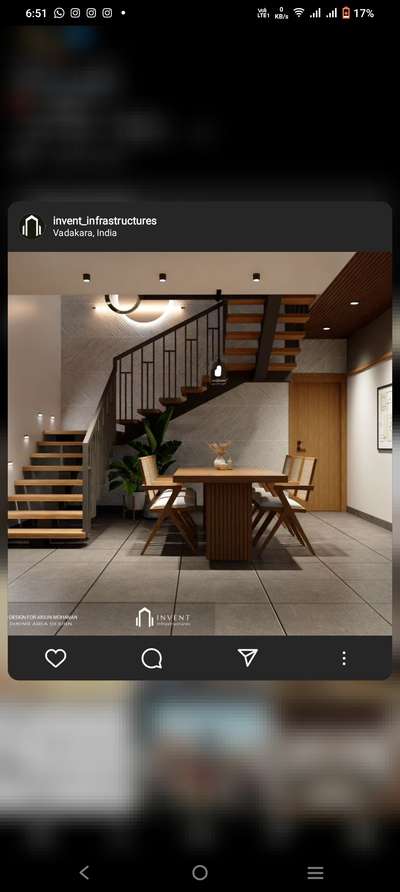 dining area design #dining #interior #steel #stair #fabricatedstaircase #tilingwork #InteriorDesigner #supervisor