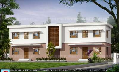 TWO STOREY TWIN HOUSE AT KANNUR #PROSPECTIVEBUILDERS  #CONTRACTOR  #HOUSERENOVATION  #HouseDesigns