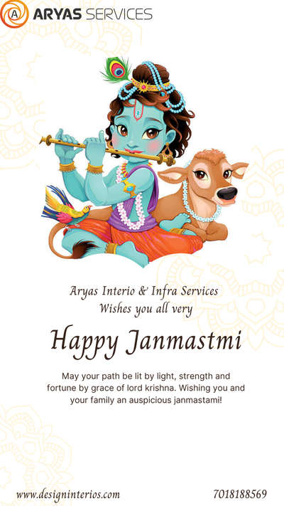 Happy janmastmi to all family members of Aryas Interio & Infra Services.