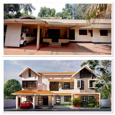 ഓരോ Renovation വർക്ക് ചെയ്യുമ്പോഴും വീട്ടുടമസ്ഥൻ ചിന്തിക്കുക നിലവിലെ വീടിന്റെ മോഡലിനോട് ചേർന്ന ഒരു ഡിസൈൻ ആയിരിക്കണം , പിന്നീട് കൂട്ടി എടുത്തതാണെന്നു തോന്നാത്ത തരത്തിൽ ആയിരിക്കണം പുതുതായി കൂട്ടി എടുക്കുന്ന ഡിസൈൻ എന്നൊക്കെ ആണ് ..
അവരുടെ ആ ആഗ്രഹം ഒരു സത്യവും ആണ് .. പുറമെ നിന്ന് ആദ്യമായി ആ വീട്ടിൽ വരുന്ന ഒരാൾക്ക് പിന്നീട് കൂട്ടി എടുത്തതാണെന്ന് തോന്നാത്ത രീതിയിൽ മോഡേൺ ആവുകയും വേണം എന്നാൽ ചേർന്ന ഡിസൈൻ ആവുകയും വേണം എന്ന തരത്തിൽ തന്നെ ചെയ്ത മറ്റൊരു ഡിസൈൻ .. Renovation ഉണ്ടോ ഞങ്ങൾ ഉണ്ട് കൂടെ ..

Proposed First Floor Area: 980 Sqft 
Location : Manjeri