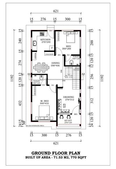 FLOOR PLAN 770 SQFT | 2BHK
 #FloorPlans
#drawings
#2BHKHouse
#2BHKPlans 
#HouseConstruction
#HouseDesigns
#ElevationHome
#ElevationDesign
#uniquehomes
#Ernakulam
#FlooringTiles
#TexturePainting
#3BHK
#budjecthomes