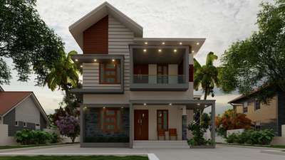 Exterior view…..
 #ElevationHome  #HouseDesigns  #exterior_Work  #model3d
