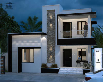 3BHK 2000sq.ft home near Punnapra, Alappuzha #Alappuzha  #modernhousedesigns  #simple  #FlatRoof  #nightrender  #vraysketchup  #sketchup