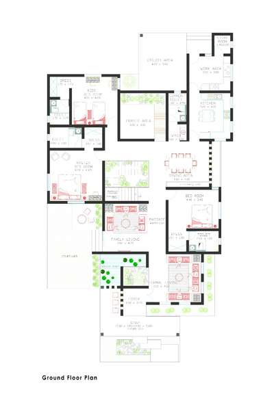 4000 Sq.Ft Residence Plan