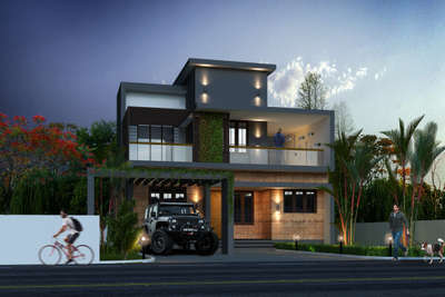 #KeralaStyleHouse #moderndesign #ContemporaryHouse #ElevationHome #creatveworld