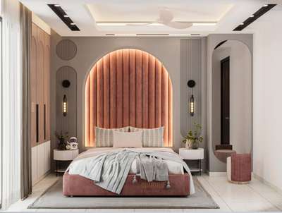 #trendingdesign  #WallDesigns  #LUXURY_INTERIOR  #headrest_cushioning  #WALL_PANELLING  #BedroomDesigns  #FalseCeiling