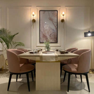 dining area✍️ beautiful homes with Mdesign#interior #diningtabledecor  #jodhpur  #Interior_Work  #decor   #lightyourlife