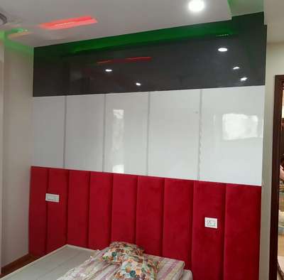 kids room wall painting headboard